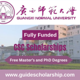 Guangxi Normal University Scholarships 2024 in China Fully Funded CSC Scholarships